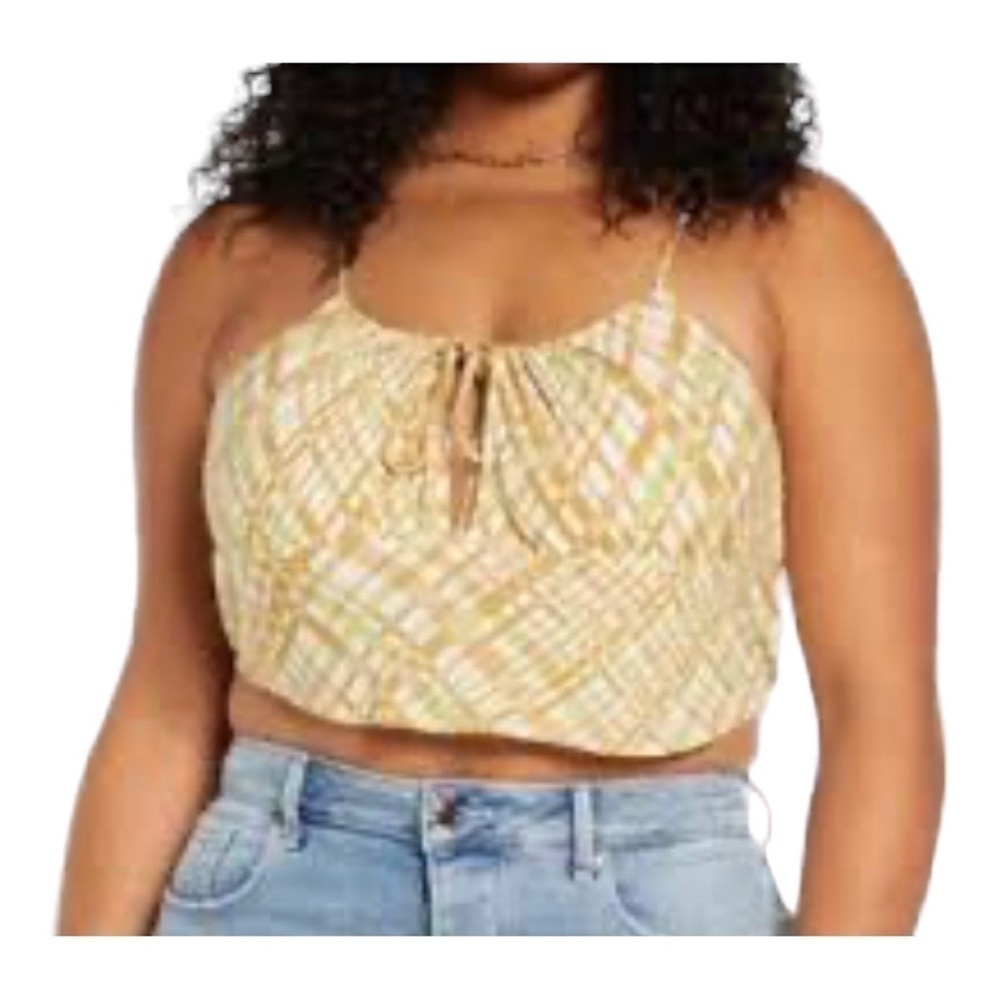 BP Plaid Crop Top Size M
